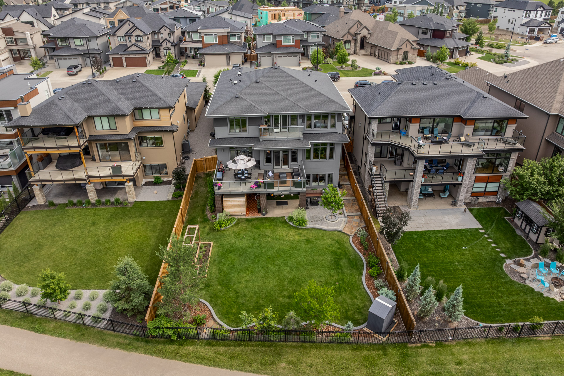 Aerial of property and nearby golf course